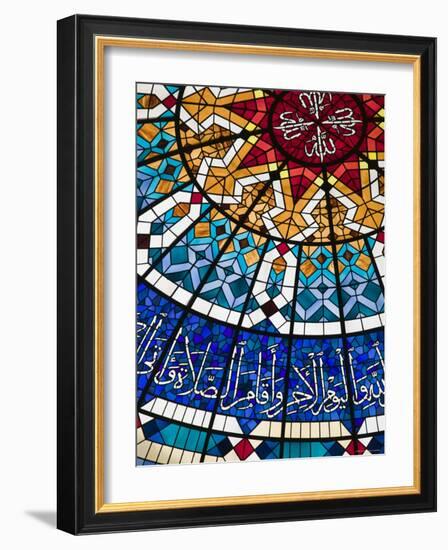 Stained Glass Ceiling at Beit Al-Quran Museum, Manama, Bahrain-Walter Bibikow-Framed Photographic Print