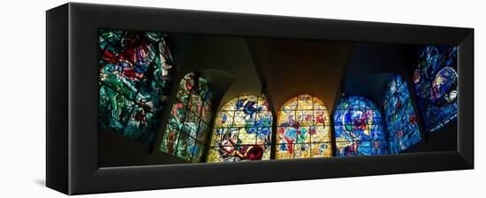 Stained glass Chagall Windows at Hadassah Medical Centre, Jerusalem, Israel-null-Framed Premier Image Canvas