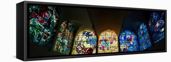 Stained glass Chagall Windows at Hadassah Medical Centre, Jerusalem, Israel-null-Framed Premier Image Canvas