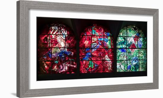 Stained glass Chagall Windows at Hadassah Medical Centre, Jerusalem, Israel-null-Framed Photographic Print