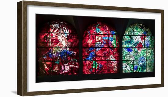 Stained glass Chagall Windows at Hadassah Medical Centre, Jerusalem, Israel-null-Framed Photographic Print