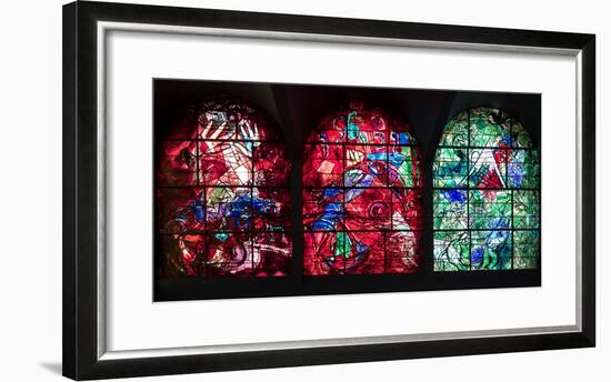 Stained glass Chagall Windows at Hadassah Medical Centre, Jerusalem, Israel-null-Framed Photographic Print