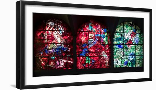 Stained glass Chagall Windows at Hadassah Medical Centre, Jerusalem, Israel-null-Framed Photographic Print