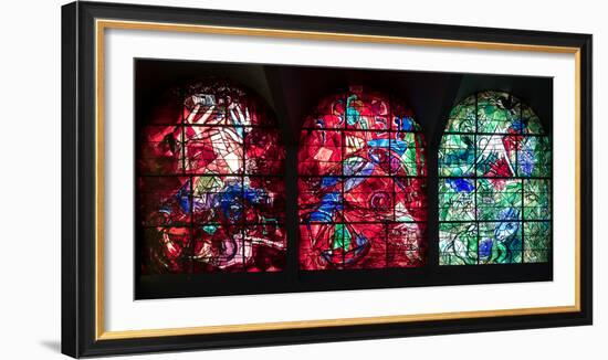 Stained glass Chagall Windows at Hadassah Medical Centre, Jerusalem, Israel-null-Framed Photographic Print