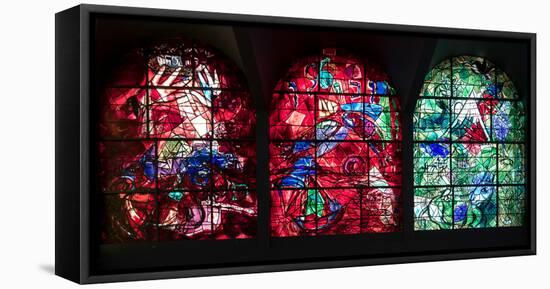 Stained glass Chagall Windows at Hadassah Medical Centre, Jerusalem, Israel-null-Framed Premier Image Canvas