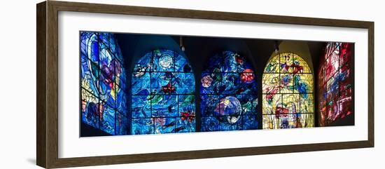 Stained glass Chagall Windows at Hadassah Medical Centre, Jerusalem, Israel-null-Framed Photographic Print