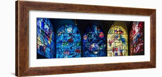 Stained glass Chagall Windows at Hadassah Medical Centre, Jerusalem, Israel-null-Framed Photographic Print