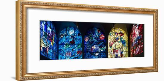 Stained glass Chagall Windows at Hadassah Medical Centre, Jerusalem, Israel-null-Framed Photographic Print