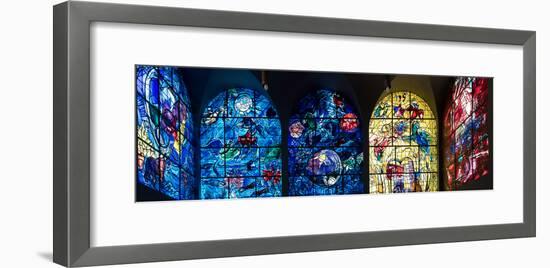 Stained glass Chagall Windows at Hadassah Medical Centre, Jerusalem, Israel-null-Framed Photographic Print