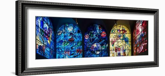 Stained glass Chagall Windows at Hadassah Medical Centre, Jerusalem, Israel-null-Framed Photographic Print