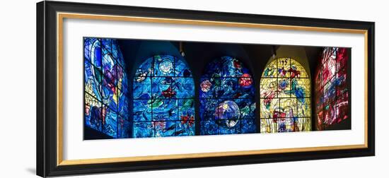 Stained glass Chagall Windows at Hadassah Medical Centre, Jerusalem, Israel-null-Framed Photographic Print