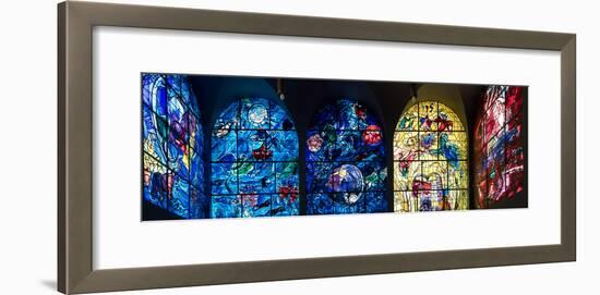 Stained glass Chagall Windows at Hadassah Medical Centre, Jerusalem, Israel-null-Framed Photographic Print