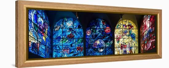 Stained glass Chagall Windows at Hadassah Medical Centre, Jerusalem, Israel-null-Framed Premier Image Canvas