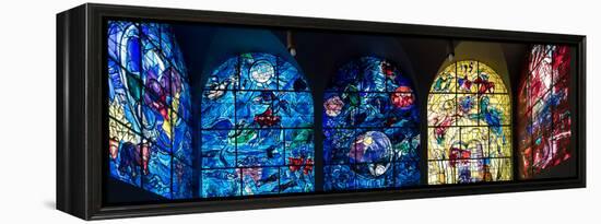 Stained glass Chagall Windows at Hadassah Medical Centre, Jerusalem, Israel-null-Framed Premier Image Canvas