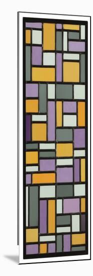 Stained-Glass Composition Viii, 1918-1919 (Stained Glass)-Theo Van Doesburg-Mounted Giclee Print