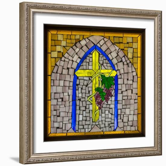 Stained Glass Cross I-Kathy Mahan-Framed Photographic Print