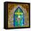 Stained Glass Cross V-Kathy Mahan-Framed Premier Image Canvas