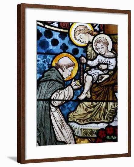 Stained Glass Depicting St. Dominic at Saint-Honore D'Eylau Church, Paris, Ile De France-Godong-Framed Photographic Print