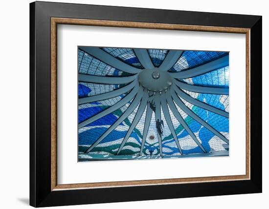 Stained Glass in the Metropolitan Cathedral of Brasilia-Michael Runkel-Framed Photographic Print