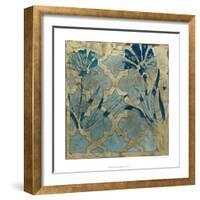 Stained Glass Indigo II-Megan Meagher-Framed Art Print
