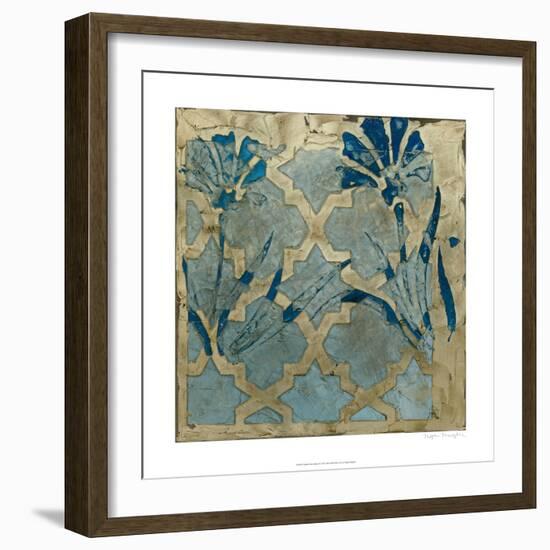 Stained Glass Indigo II-Megan Meagher-Framed Art Print