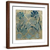 Stained Glass Indigo II-Megan Meagher-Framed Art Print