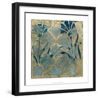 Stained Glass Indigo II-Megan Meagher-Framed Art Print