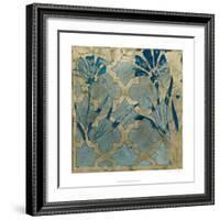 Stained Glass Indigo II-Megan Meagher-Framed Art Print