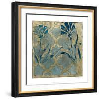 Stained Glass Indigo II-Megan Meagher-Framed Art Print