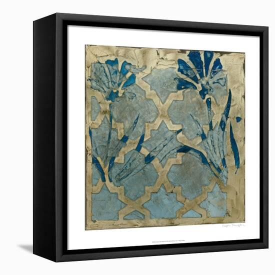 Stained Glass Indigo II-Megan Meagher-Framed Stretched Canvas