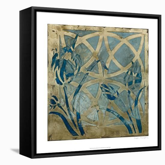 Stained Glass Indigo III-Megan Meagher-Framed Stretched Canvas