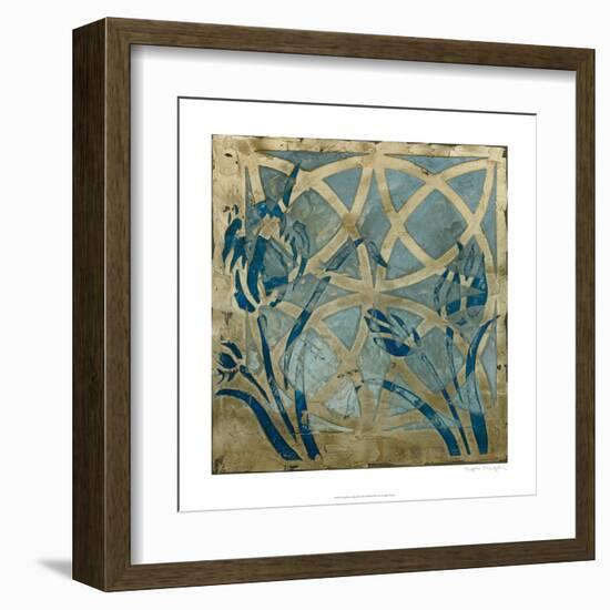 Stained Glass Indigo III-Megan Meagher-Framed Art Print