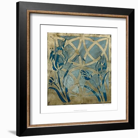 Stained Glass Indigo III-Megan Meagher-Framed Art Print