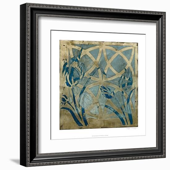 Stained Glass Indigo III-Megan Meagher-Framed Art Print