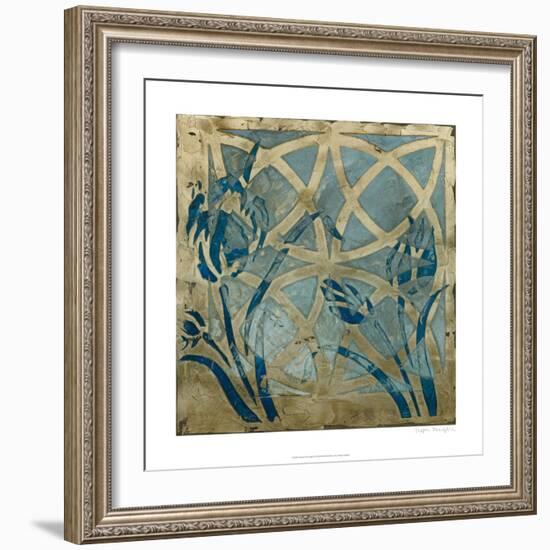 Stained Glass Indigo III-Megan Meagher-Framed Art Print