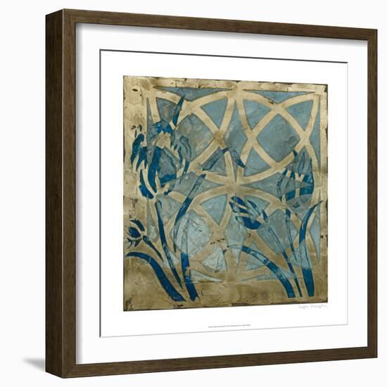 Stained Glass Indigo III-Megan Meagher-Framed Art Print