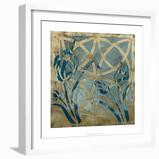 Stained Glass Indigo III-Megan Meagher-Framed Art Print