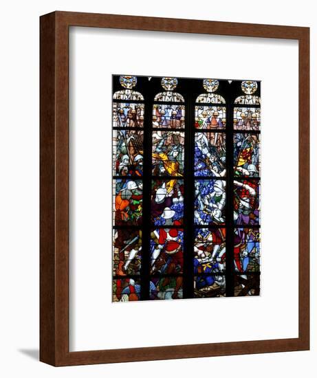 Stained Glass of Joan of Arc in Sainte-Croix Cathedral, Orleans, Loiret, France, Europe-null-Framed Photographic Print