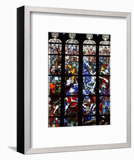 Stained Glass of Joan of Arc in Sainte-Croix Cathedral, Orleans, Loiret, France, Europe-null-Framed Photographic Print