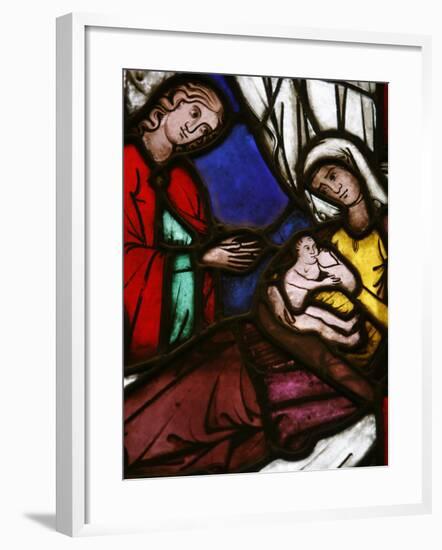 Stained Glass of the Birth of Isaac, Son of Abraham and Sarah, Klosterneuburg, Austria, Europe-Godong-Framed Photographic Print
