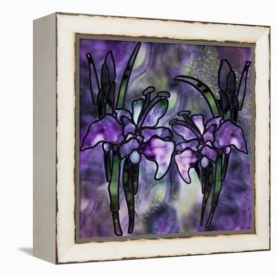 Stained Glass Orchids-Mindy Sommers-Framed Premier Image Canvas