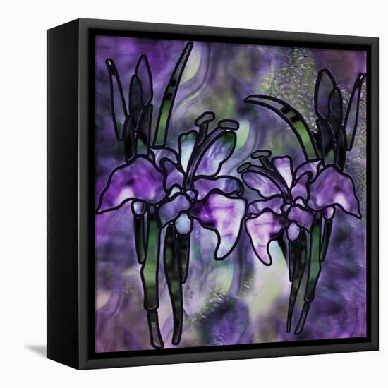 Stained Glass Orchids-Mindy Sommers-Framed Premier Image Canvas