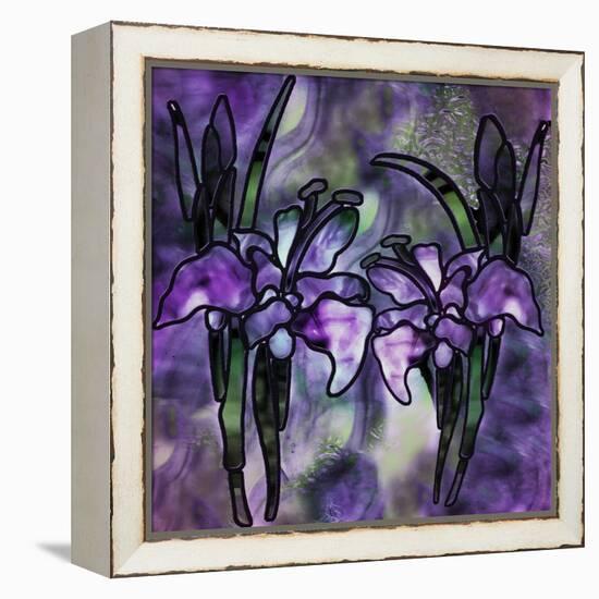 Stained Glass Orchids-Mindy Sommers-Framed Premier Image Canvas