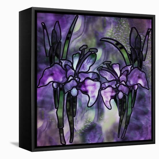 Stained Glass Orchids-Mindy Sommers-Framed Premier Image Canvas