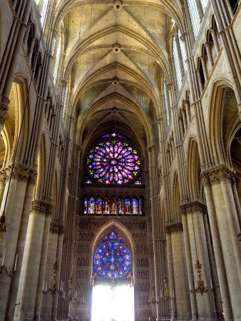 Stained Glass Rose Window Notre Dame Cathedral Reims Marne Champagne Ardenne France Photographic Print Richardson Peter Art Com