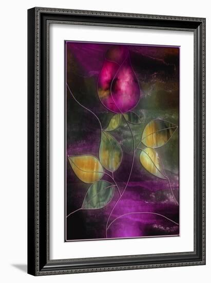 Stained Glass Rose-Mindy Sommers-Framed Giclee Print