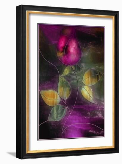 Stained Glass Rose-Mindy Sommers-Framed Giclee Print