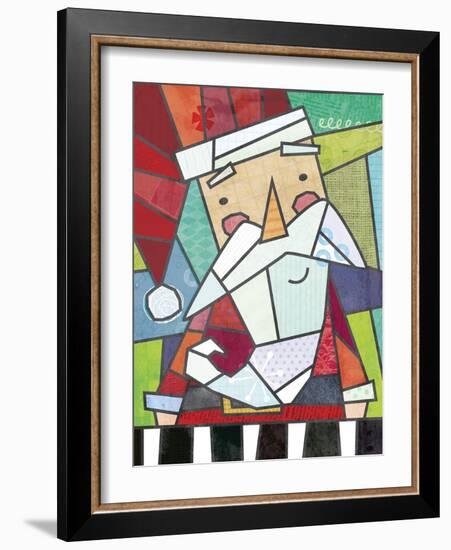 Stained Glass Santa-Holli Conger-Framed Giclee Print