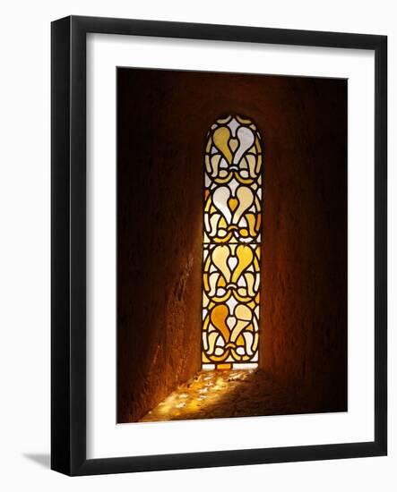 Stained Glass, Thoronet Abbey Church, Thoronet, Var, Provence, France, Europe-null-Framed Photographic Print