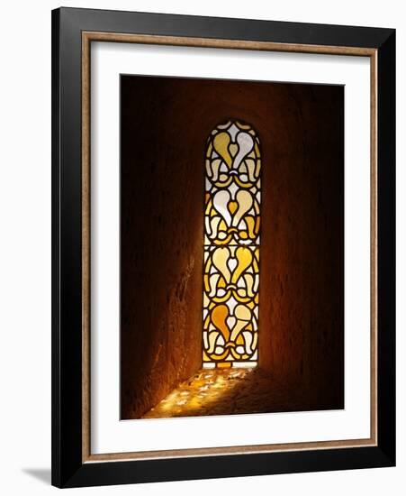 Stained Glass, Thoronet Abbey Church, Thoronet, Var, Provence, France, Europe-null-Framed Photographic Print